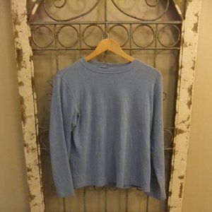 LANDS' END WOMEN L/S ROUNDED NECK PULLOVER TOP-MED